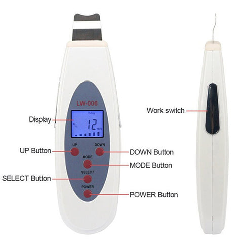 Portable LCD Ultrasonic Face Cleaner